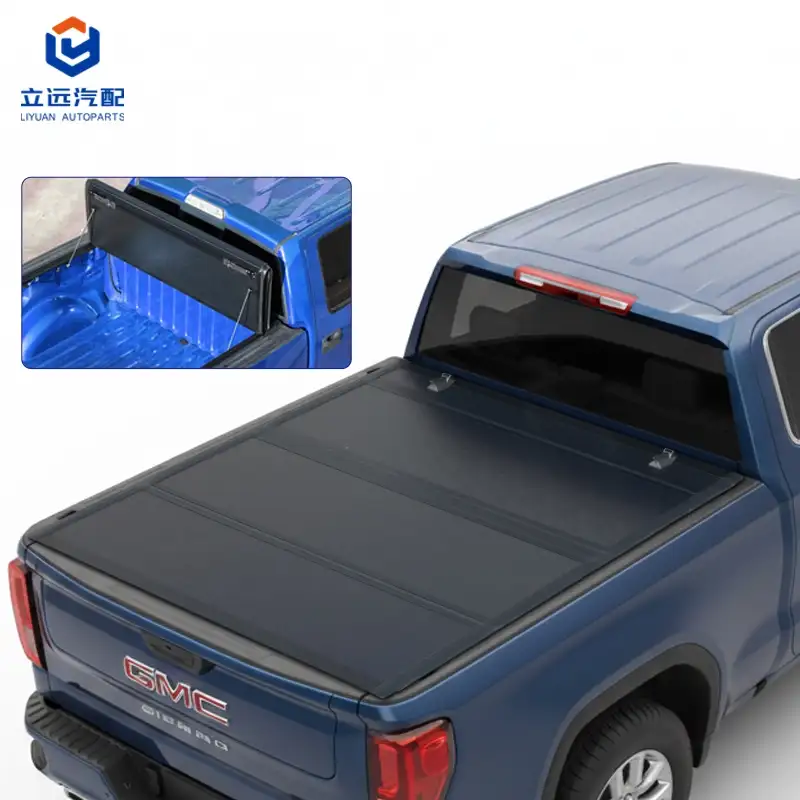 Napa Pilih Tutup Tonneau Quad-Fold Hard Profil Rendah kanggo GMC?