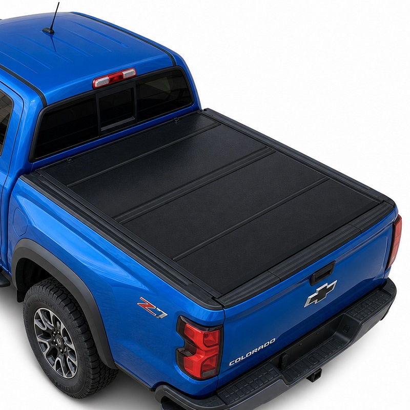 Low Profile Hard Quad-Fold Tonneau Cover kanggo Chevy Colorado