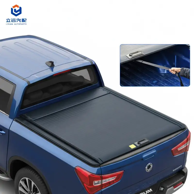 Manual Hard Aluminium Retractable Tonneau Cover kanggo Ssangyong